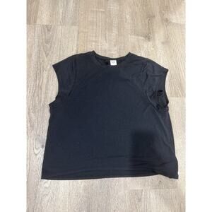 Athleta Black Short Sleeve Crew Neck Performance T-Shirt Women's Size M